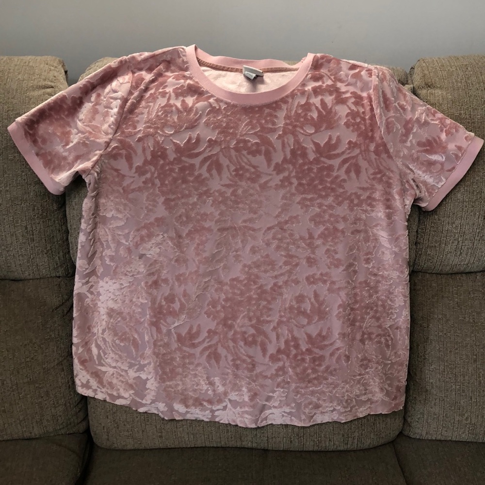 A NEW DAY VELVETINE FLORAL TEE SZ XXL